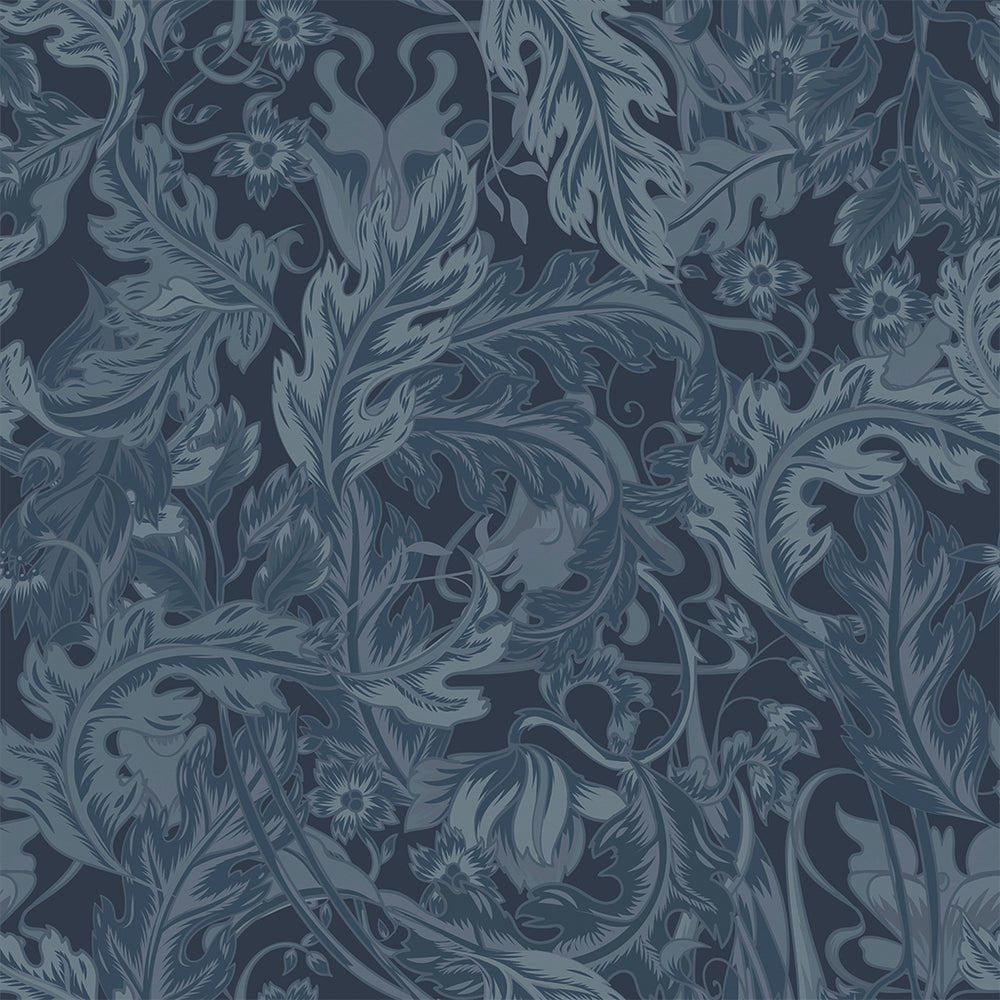 Jard Wallpaper - Navy and Mineral - LAN100179 - Lucie Annabel - Premier Wallcovering