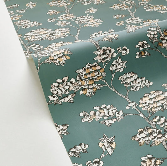 Jardin De Kyoto Wallpaper - Vert Sapin - Caselio - 102997142 - Premier Wallcovering