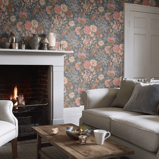 Jardine Wallpaper - Navy - Colefax & Fowler - W7003/01 - Premier Wallcovering