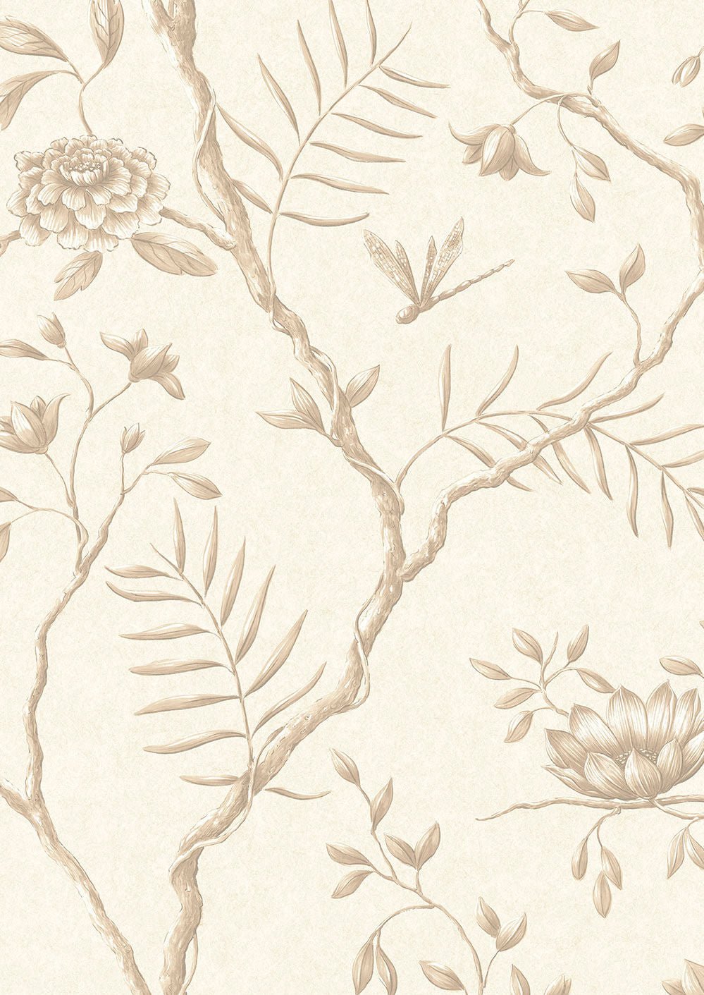 Jasper Peony Wallpaper - Mocha - Lewis & Wood - Premier Wallcovering