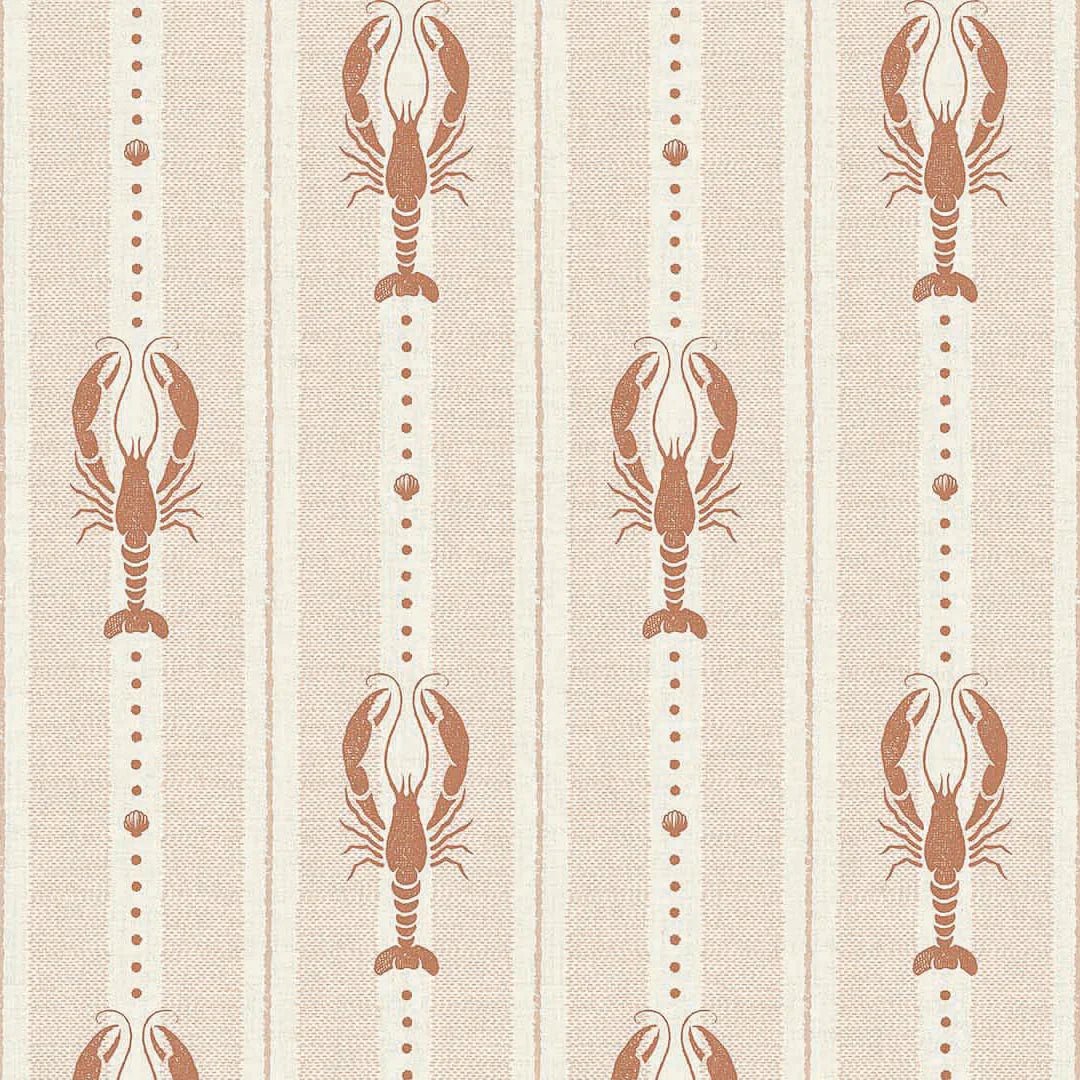 Jersey Lobster Wallpaper - Autumn Spice - LAN100263 - Lucie Annabel - Premier Wallcovering