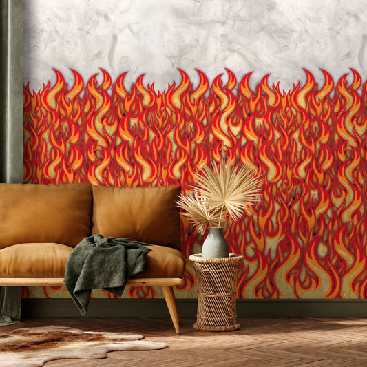 Job on Fire Wall Mural - Orange - NLXL - JOB - 11 - Premier Wallcovering