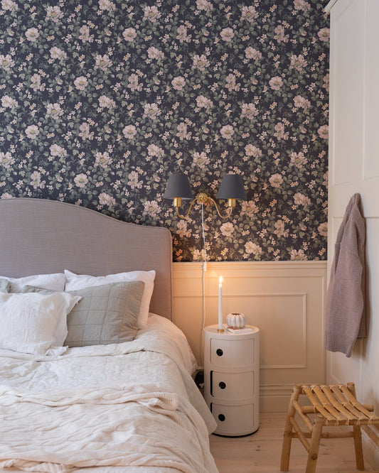 Johanna Wallpaper - Blue - Midbec - 92110 - Premier Wallcovering