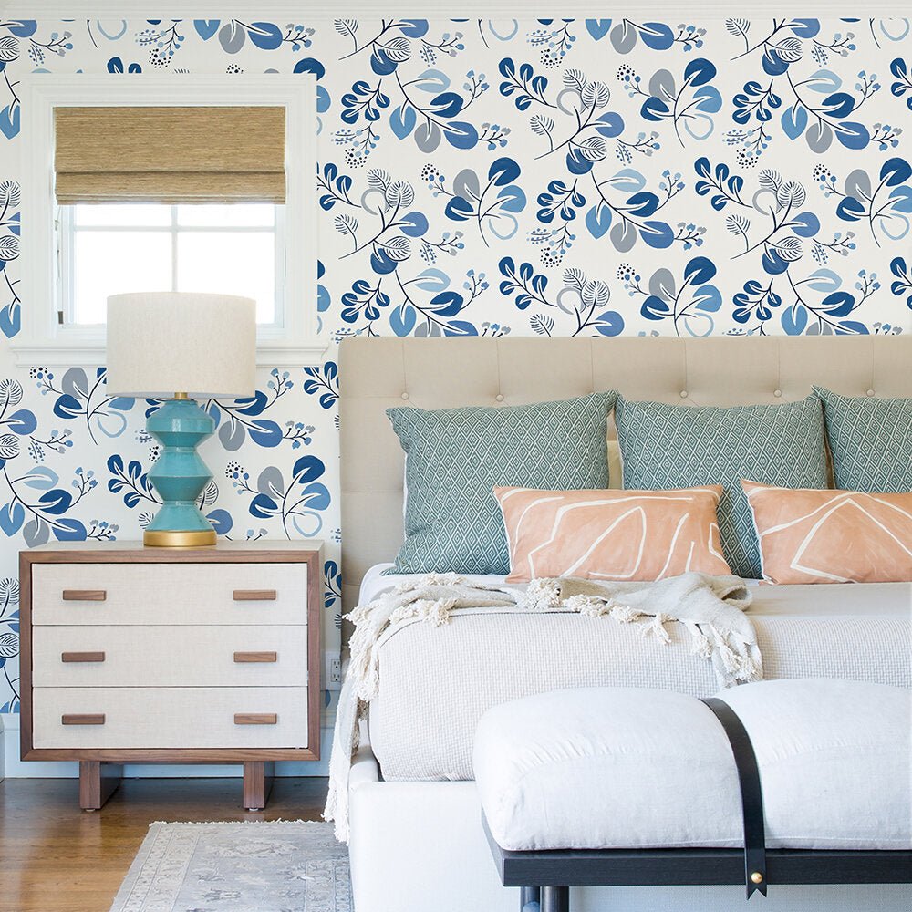 Jonah Wallpaper - Blue - A Street Prints - FD26566 - Premier Wallcovering