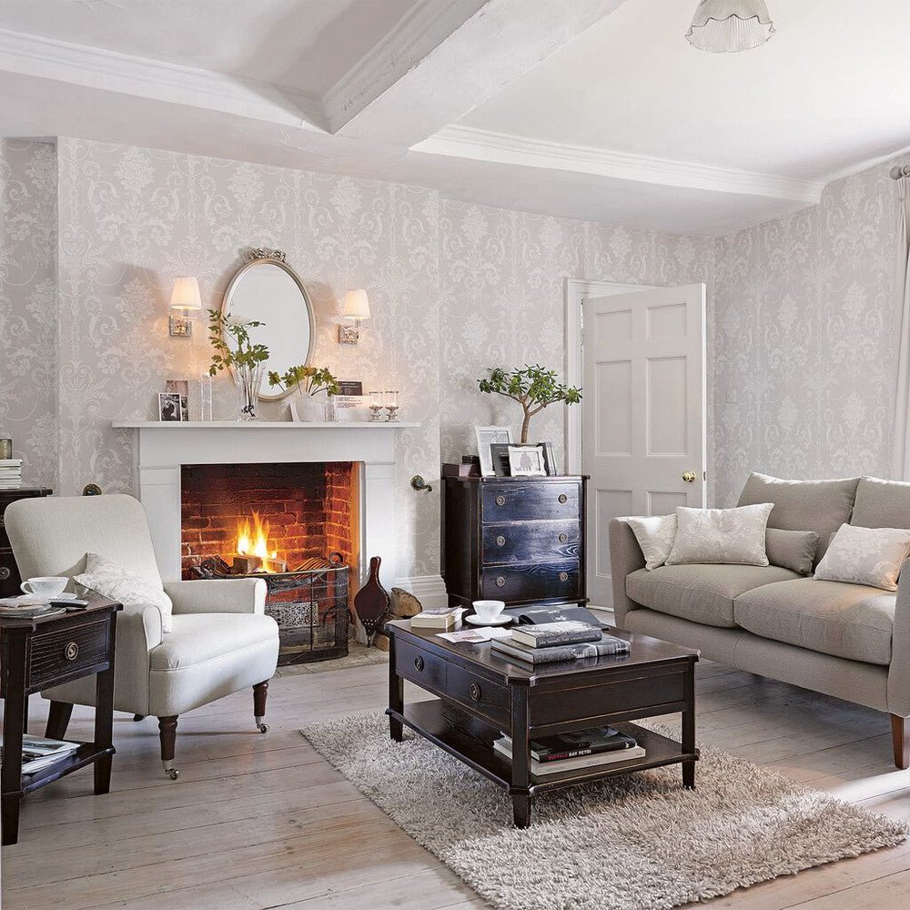 Josette Wallpaper - Dove Grey - Laura Ashley - 113378 - Premier Wallcovering