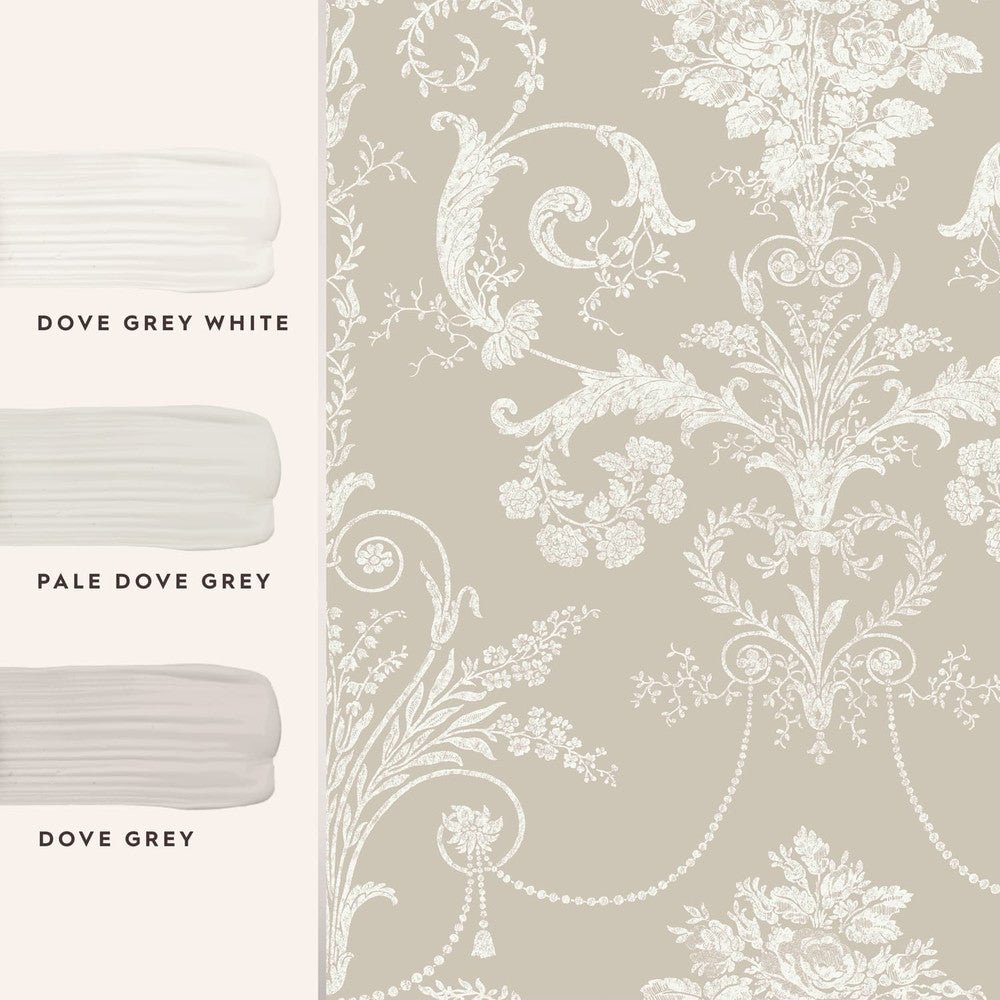 Josette Wallpaper - Dove Grey - Laura Ashley - 113378 - Premier Wallcovering