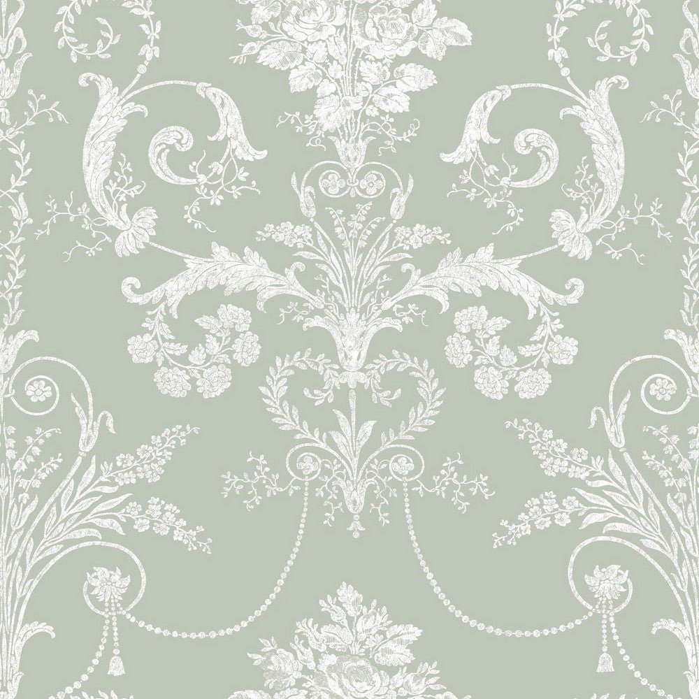 Josette Wallpaper - Sage Green - Laura Ashley - 130114 - Premier Wallcovering