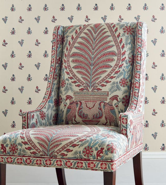 Jouy Wallpaper - Black on Cream - AT78759 - Anna French - Premier Wallcovering