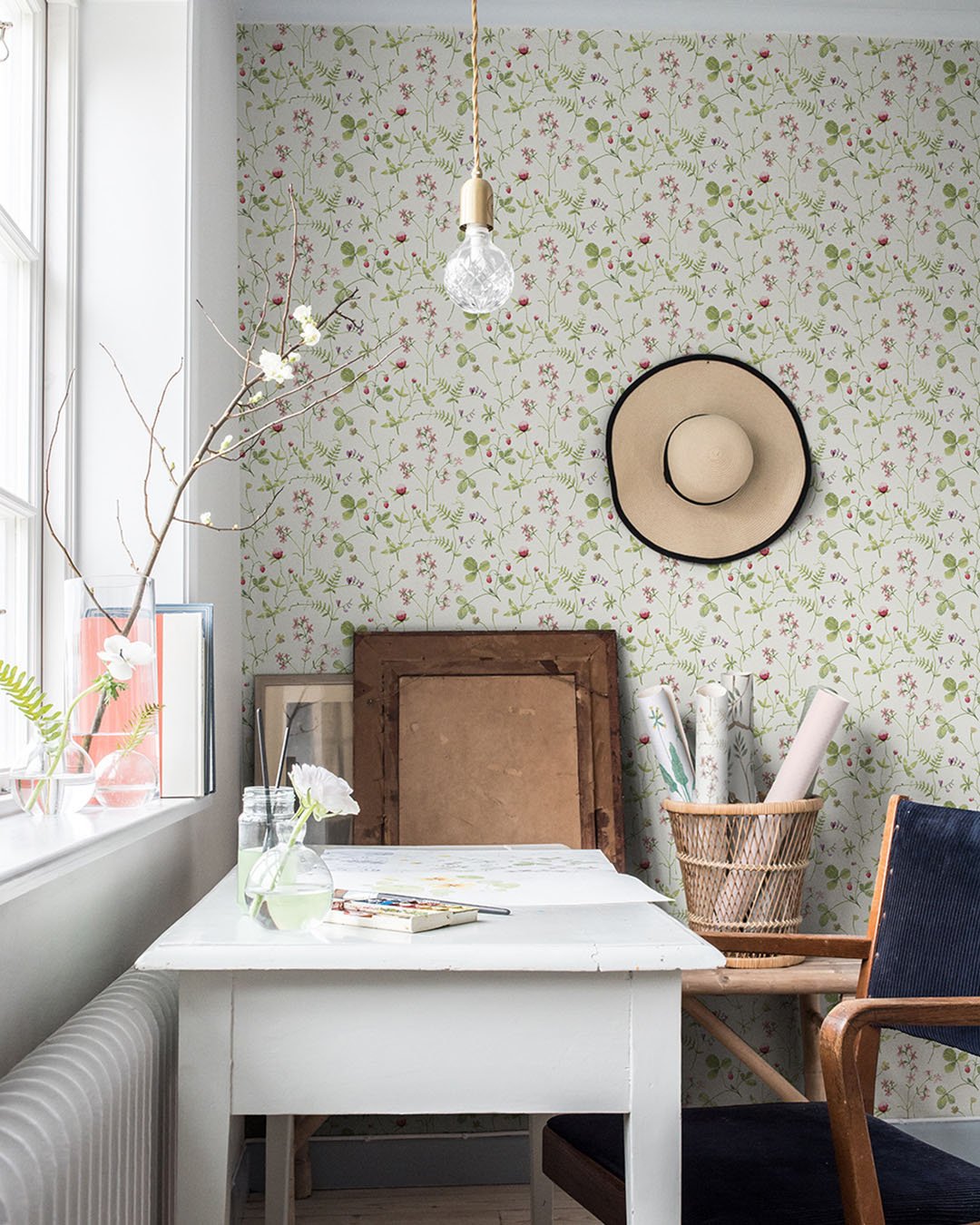 Julia Wallpaper - Green - Midbec - 27010 - Premier Wallcovering