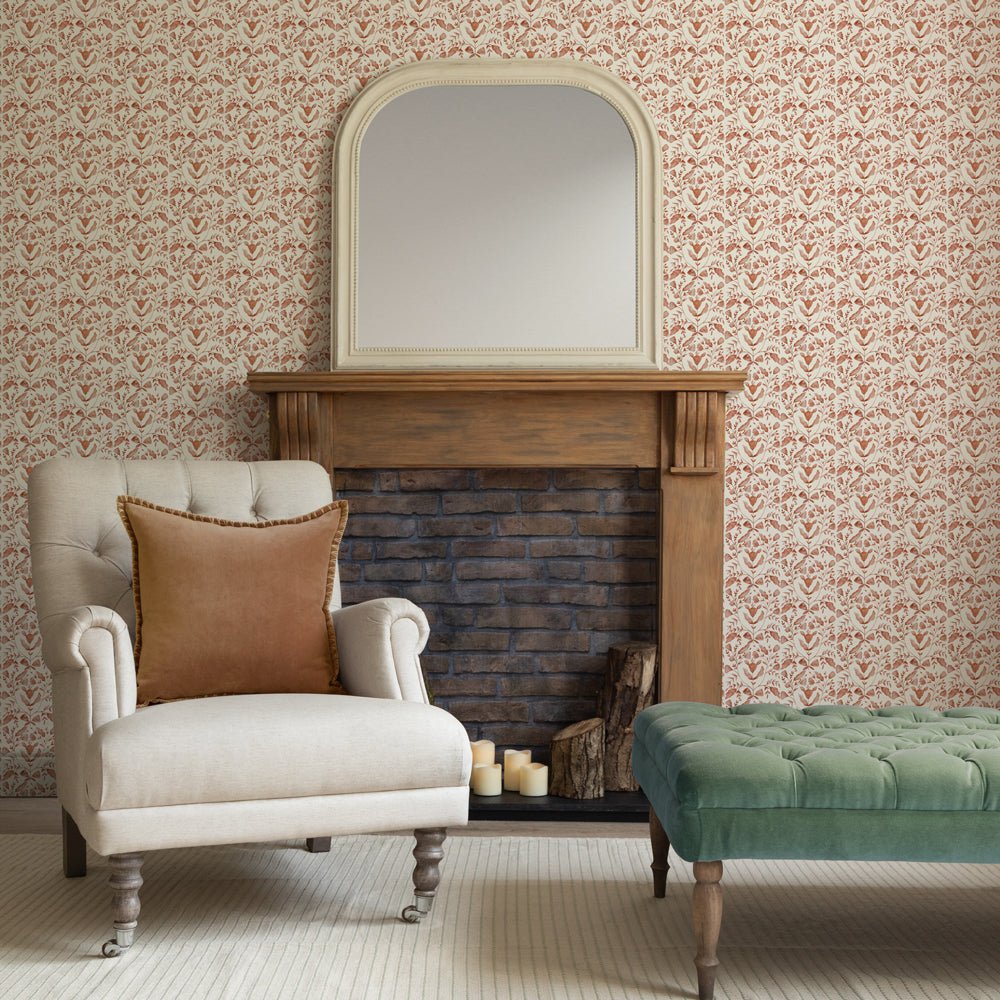 Juna Wallpaper - Terracotta - Voyage Maison - JUNA/WPO/TER - Premier Wallcovering