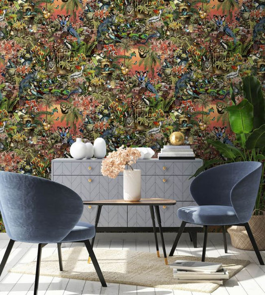 Jungle Life Wallpaper - Sunset - Brand McKenzie - BMPP004/05E - Premier Wallcovering