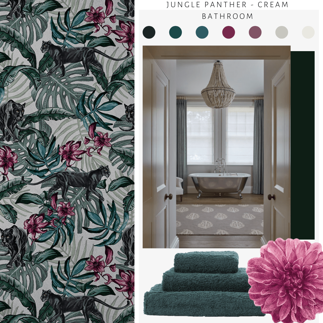 Jungle Panther Wallpaper - Cream - The Graduate Collection - AB1PANCREAM - Premier Wallcovering