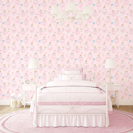 Just 4 Kids 2 Ballerina Wallpaper - Pink - Galerie - G56002 - Premier Wallcovering