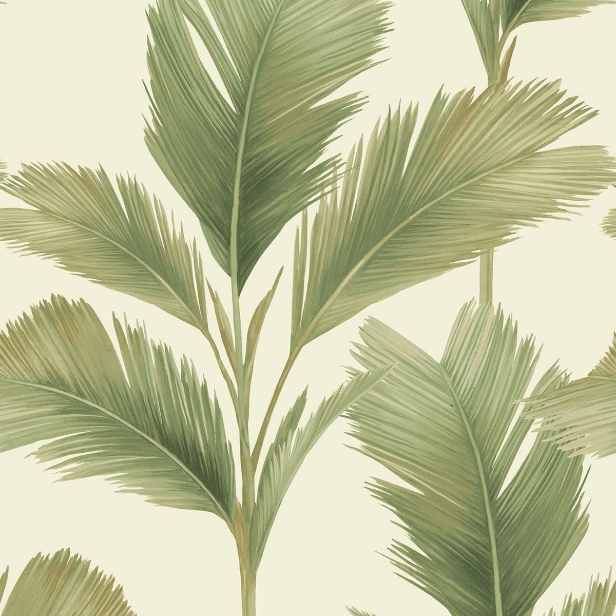 Kailani Leaf Wallpaper - Sage Green / Cream - Belgravia - 59122 - Premier Wallcovering