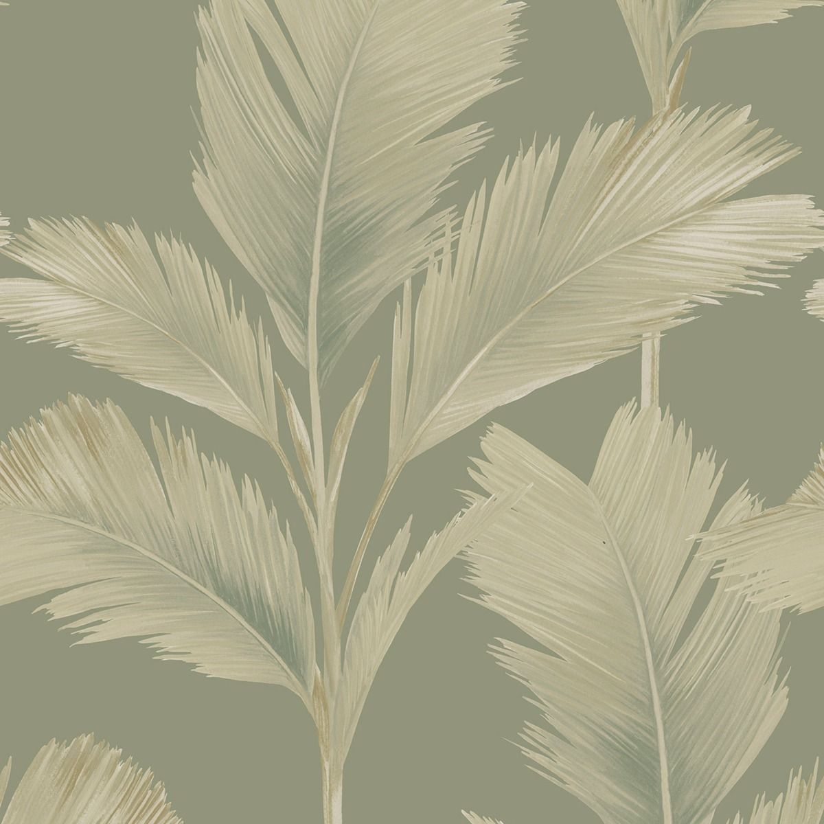 Kailani Leaf Wallpaper - Sage Green - Belgravia - 59120 - Premier Wallcovering