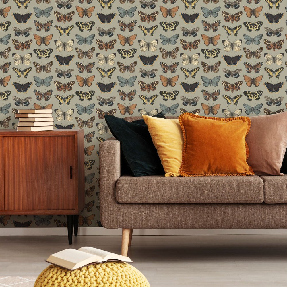 Kaleidoscope Wallpaper - Sage Green & Warm Vintage Browns - Lust Home - LH900013 - Premier Wallcovering