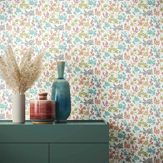 Kalina Wallpaper - Russet - Ohpopsi - JRD50133W - Premier Wallcovering