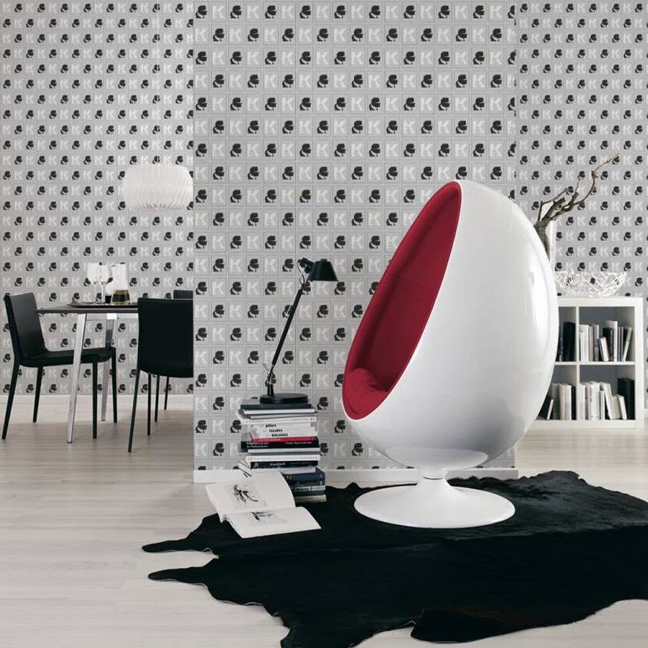 Kameo Wallpaper - Grey - A S Creation - Karl Lagerfield - 37842 - 4 - Premier Wallcovering