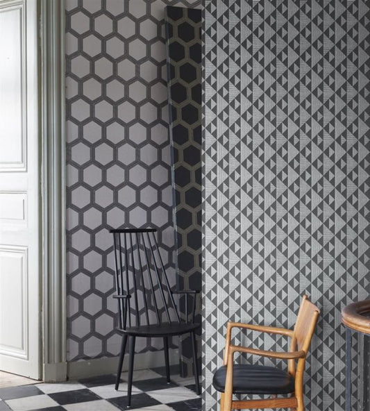 Kappazuri Wallpaper - Graphite - PDG1065/01 - Designers Guild - Premier Wallcovering