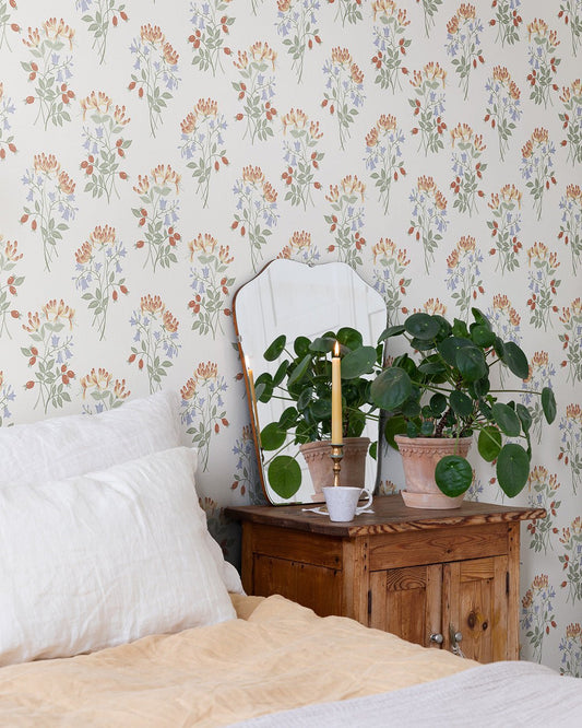 Kaprifol Wallpaper - White - Midbec - 12306 - Premier Wallcovering