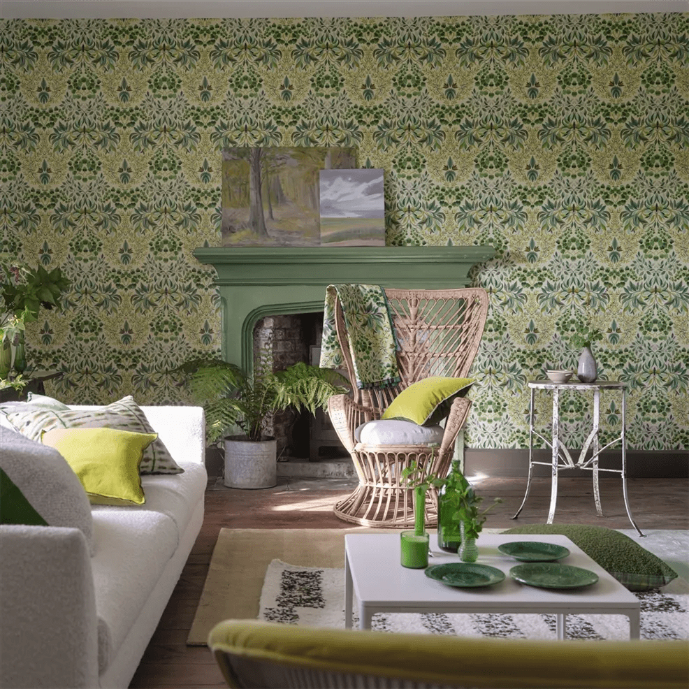 Karakusa Wallpaper - Emerald - PDG1157/04 - Designers Guild - Premier Wallcovering
