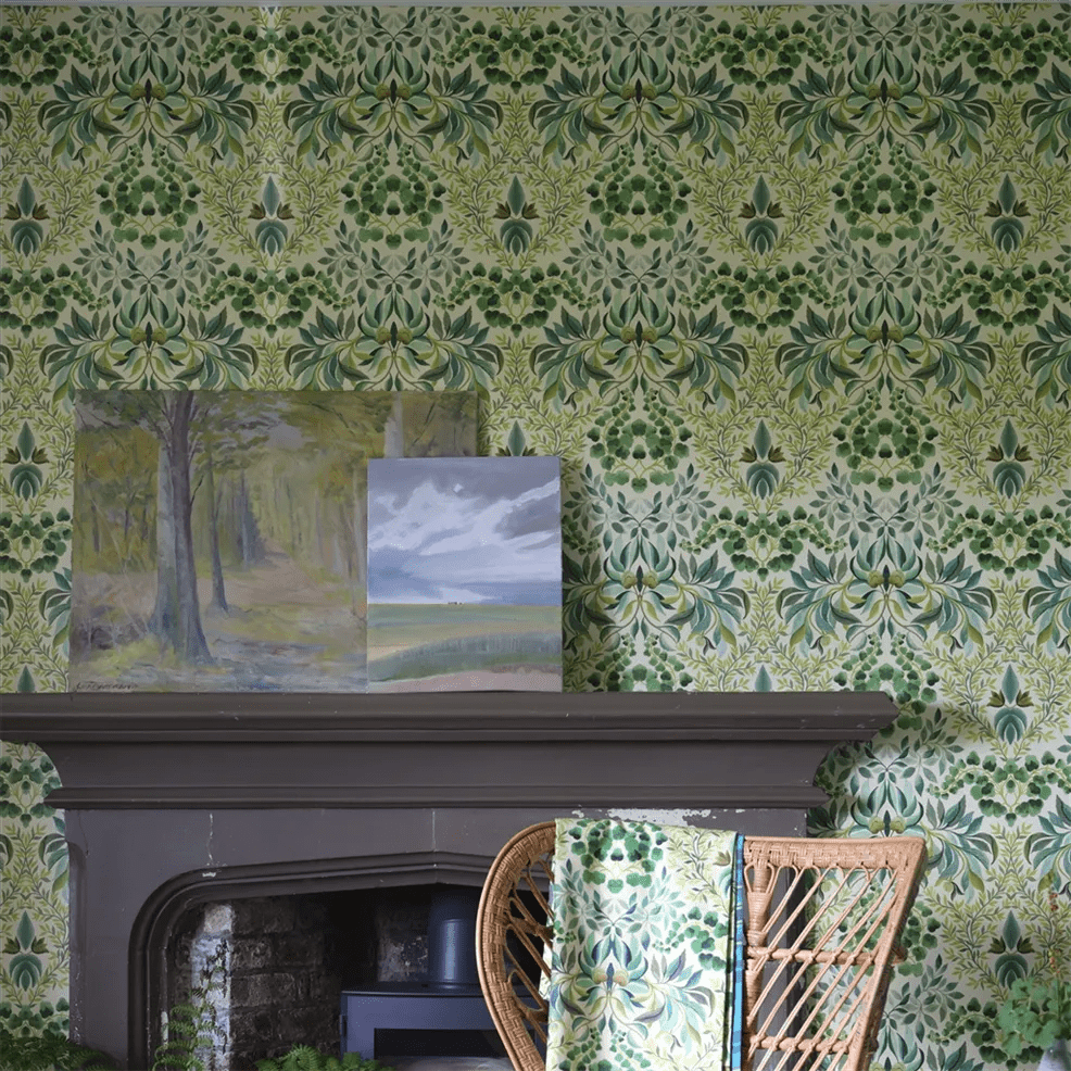 Karakusa Wallpaper - Emerald - PDG1157/04 - Designers Guild - Premier Wallcovering