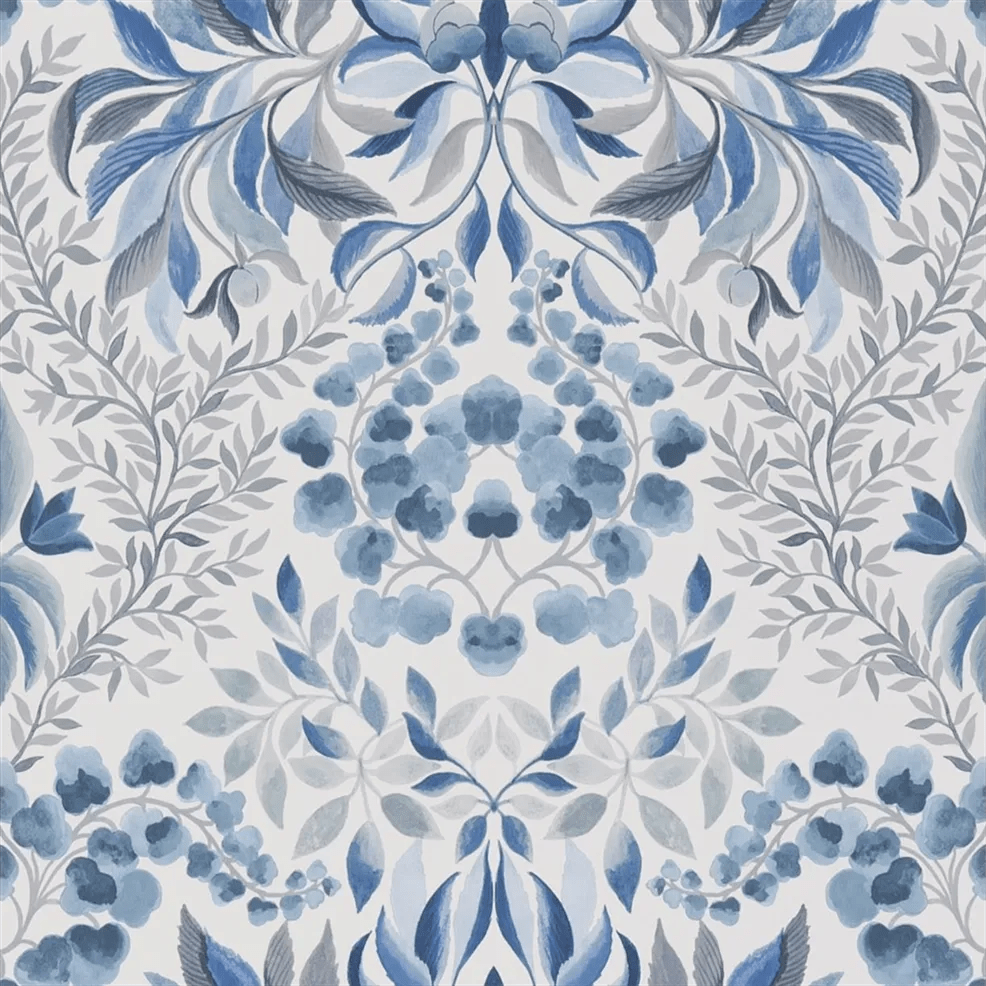 Karakusa Wallpaper - Cobalt - PDG1157/05 - Designers Guild - Premier Wallcovering