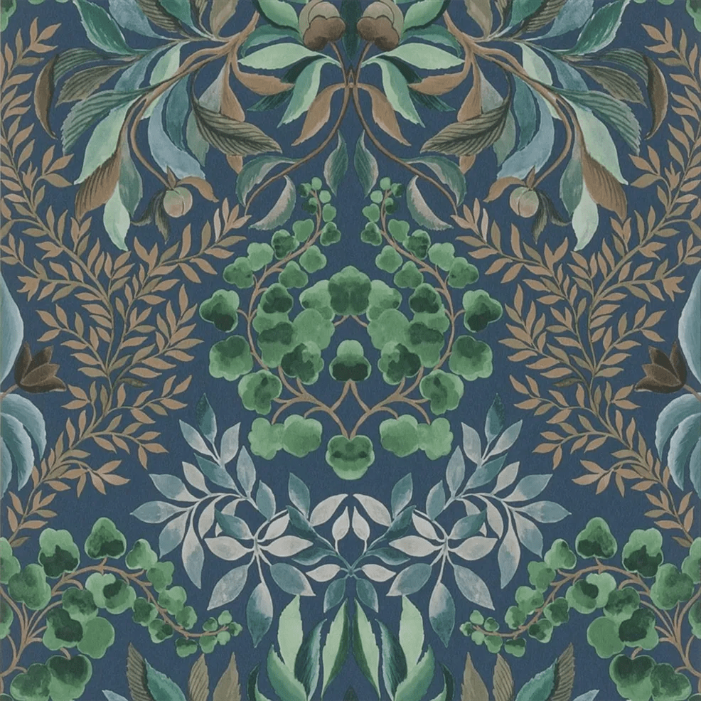 Karakusa Wallpaper - Midnight - PDG1157/06 - Designers Guild - Premier Wallcovering