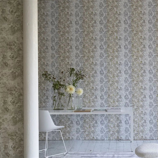 Kasavu Wallpaper - Ivory - Designers Guild - PDG1130/01 - Premier Wallcovering
