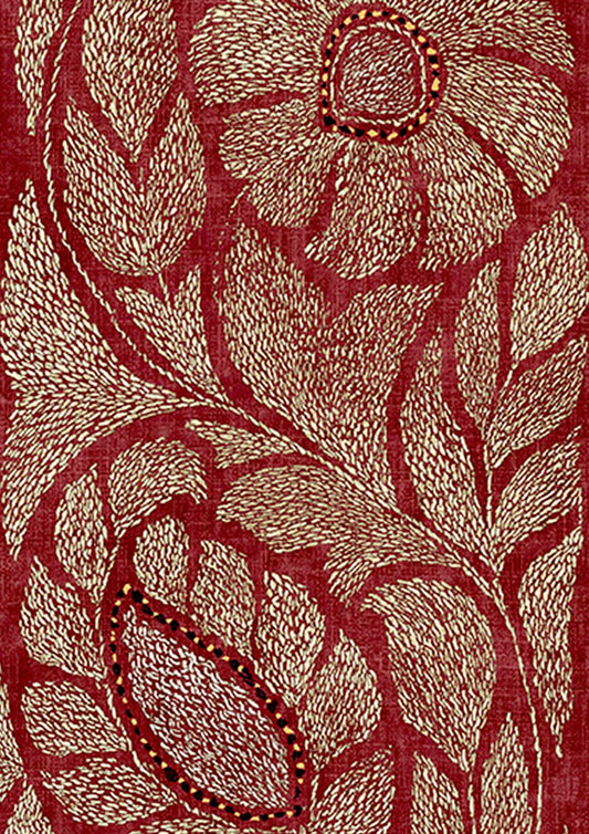 Kashmiri Wallpaper - Garnet Gold - Lewis & Wood - Premier Wallcovering