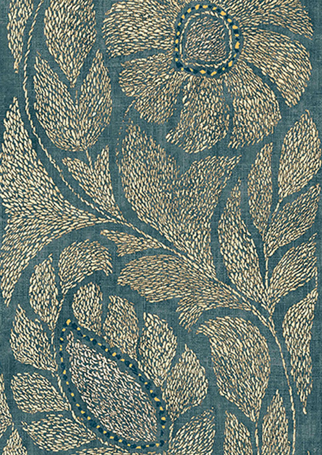 Kashmiri Wallpaper - Marmara Gold - Lewis & Wood - Premier Wallcovering