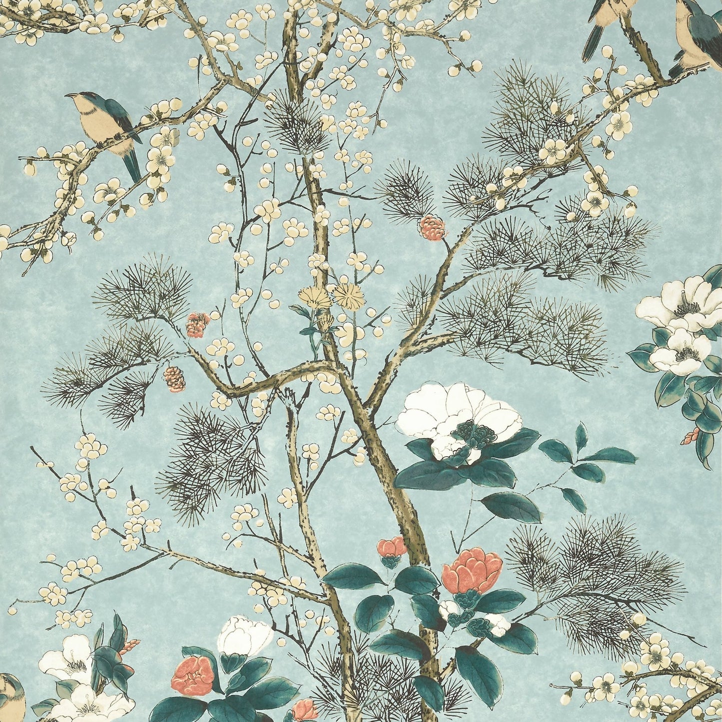 Katsura Wallpaper - Mist - Thibaut - T13625 - Premier Wallcovering