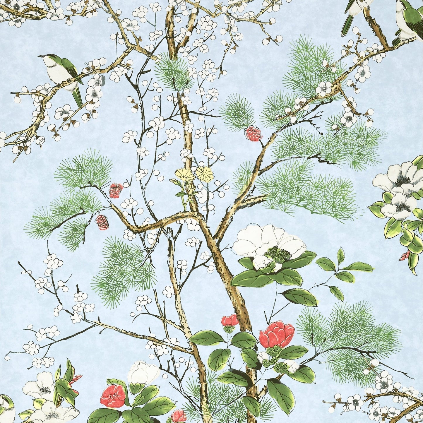 Katsura Wallpaper - Spa Blue - Thibaut - T13620 - Premier Wallcovering