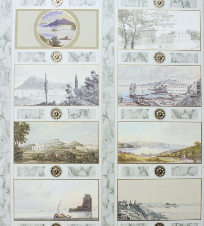 Keightley's Folio Wallpaper - Multi / Grey - Nina Campbell - NCW4200 - 02 - Premier Wallcovering