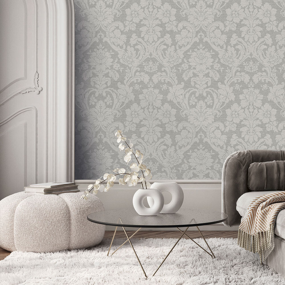 Kensington Wallpaper - Ash Grey - Timothy Wilman - TW2444 - Premier Wallcovering