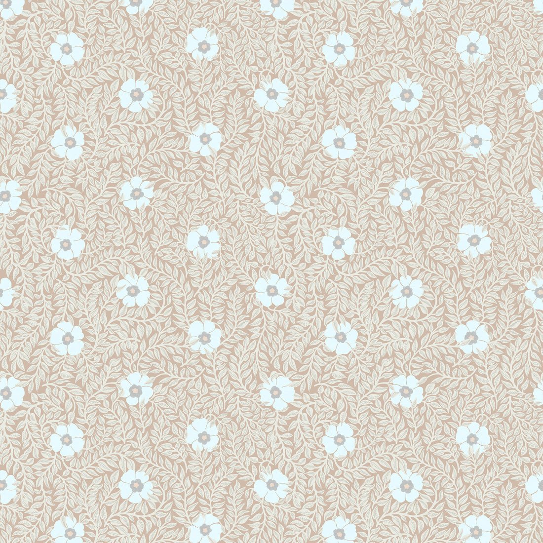 Kicki Wallpaper - Apricot - Summer Gray - Premier Wallcovering