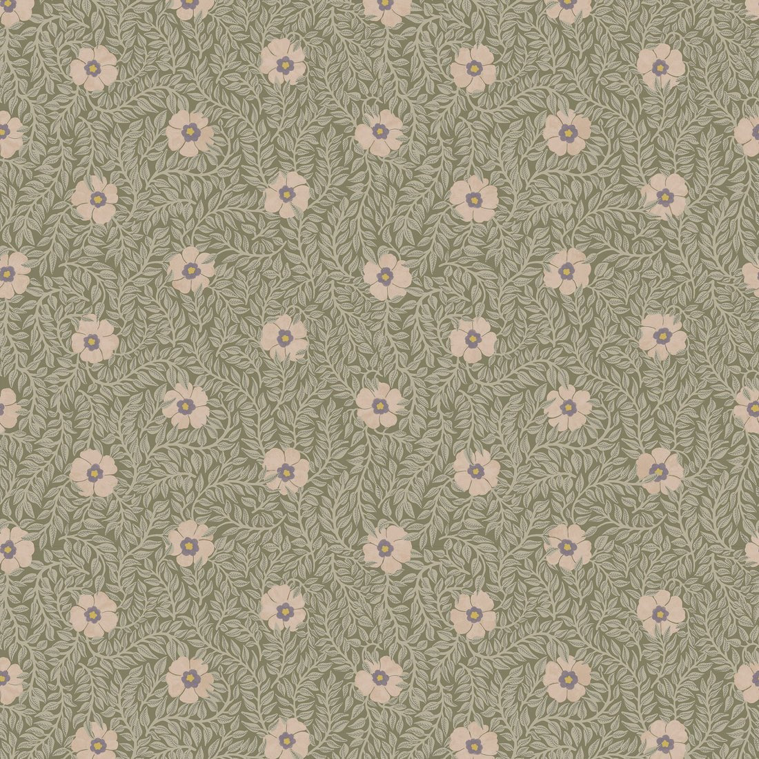 Kicki Wallpaper - Soft lilac - Summer Gray - Premier Wallcovering