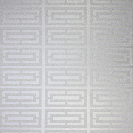 Kikko Trellis Wallpaper - Silver - Osborne & Little - W6176-03 - Premier Wallcovering