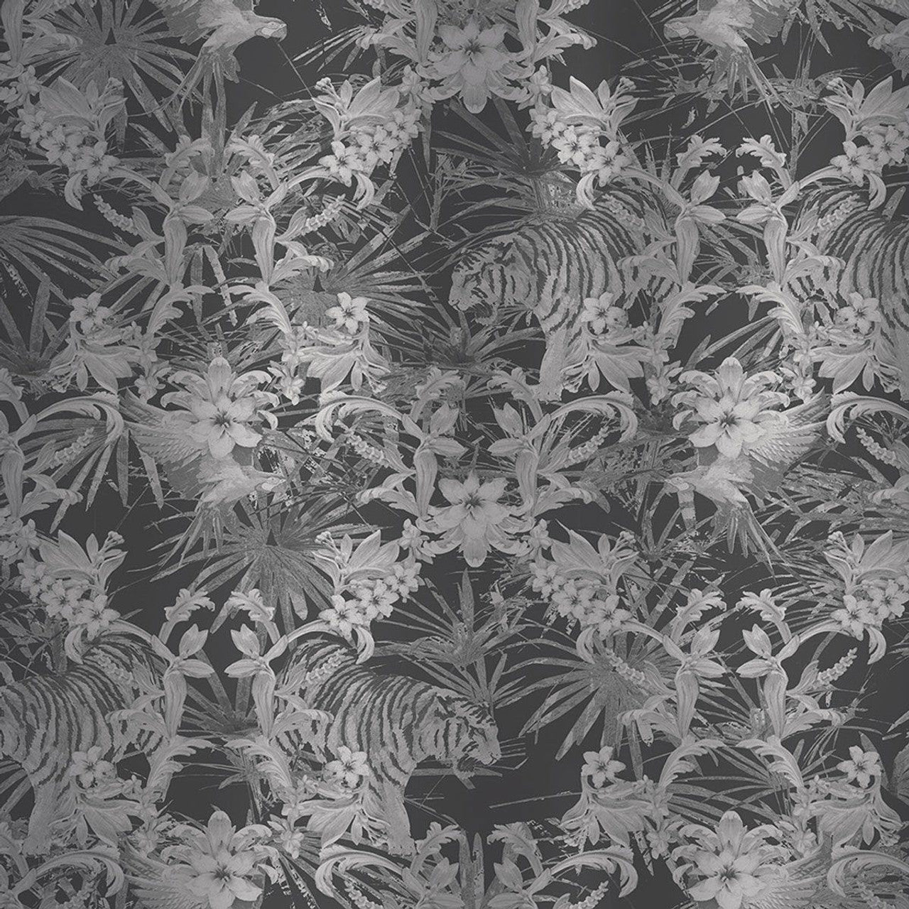 Kingdom Fantasia Wallpaper - Black and Silver - Ted Baker - 12586 - Premier Wallcovering