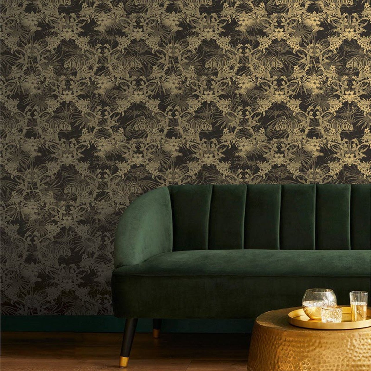 Kingdom Fantasia Wallpaper - Black and Gold - Ted Baker - 12587 - Premier Wallcovering
