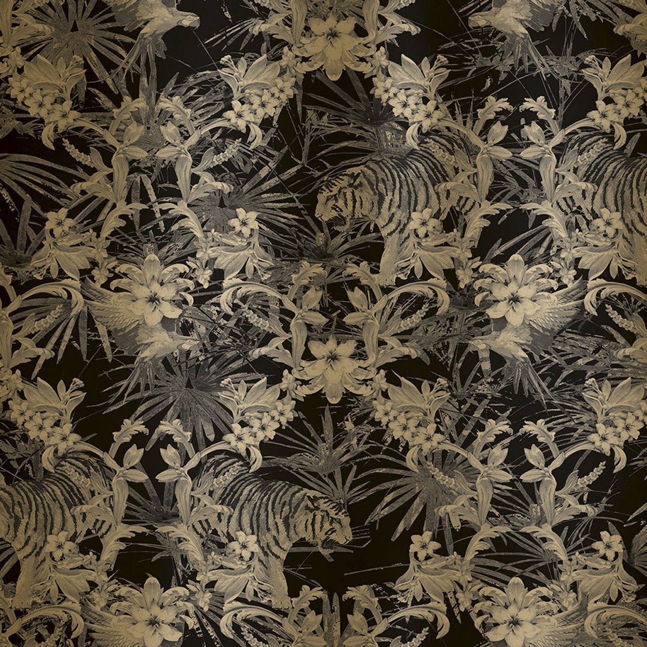 Kingdom Fantasia Wallpaper - Black and Gold - Ted Baker - 12587 - Premier Wallcovering