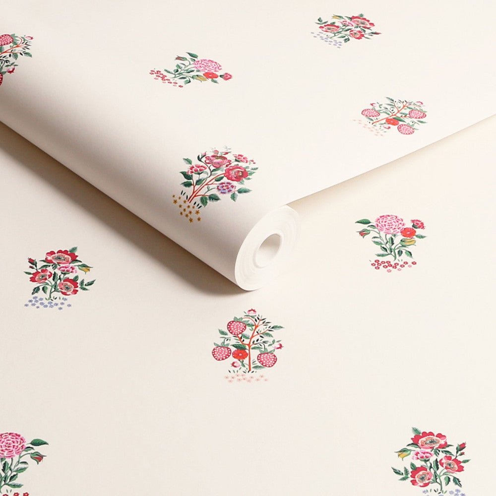 Kingdom Posey Wallpaper - Rose - 125530 - Cath Kidston - Premier Wallcovering