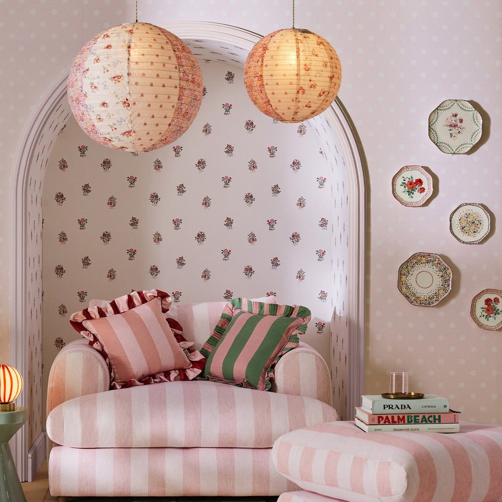Kingdom Posey Wallpaper - Rose - 125530 - Cath Kidston - Premier Wallcovering