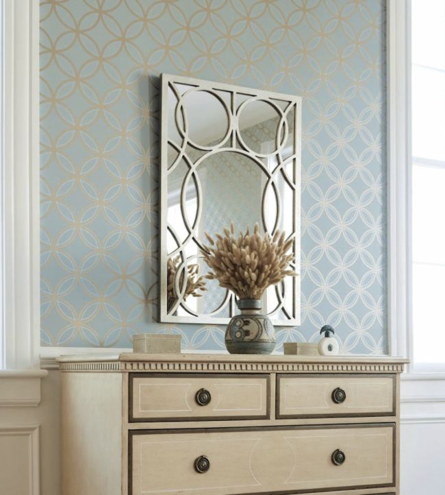 Kirkos Wallpaper - Metallic Gold - Thibaut - T1898 - Premier Wallcovering