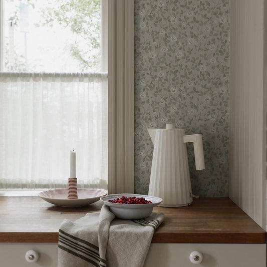 Klover Wallpaper - Taupe - Boråstapeter - 6977 - Premier Wallcovering