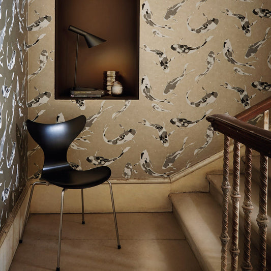 Koi Wallpaper - Metal - HMOW110900 - Harlequin - Premier Wallcovering