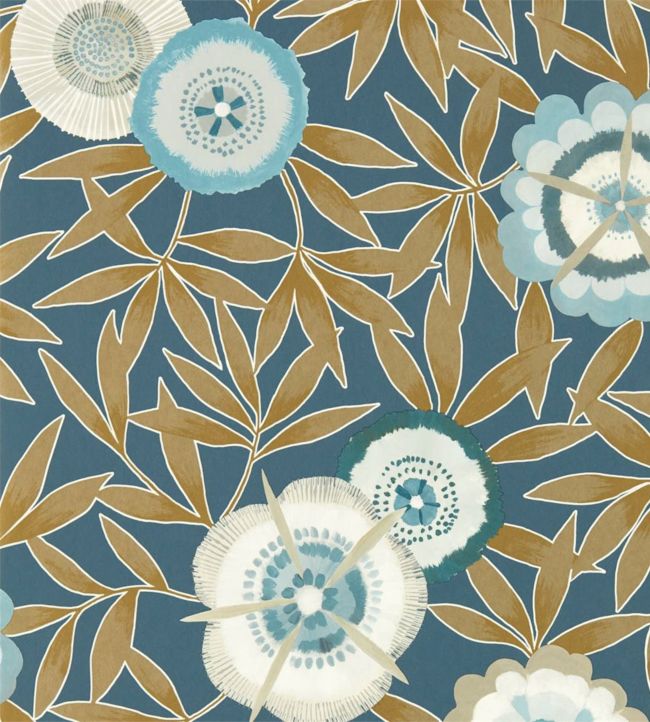 Komovi Wallpaper - Midnight/Gold - HSAW112160 - Harlequin - Premier Wallcovering