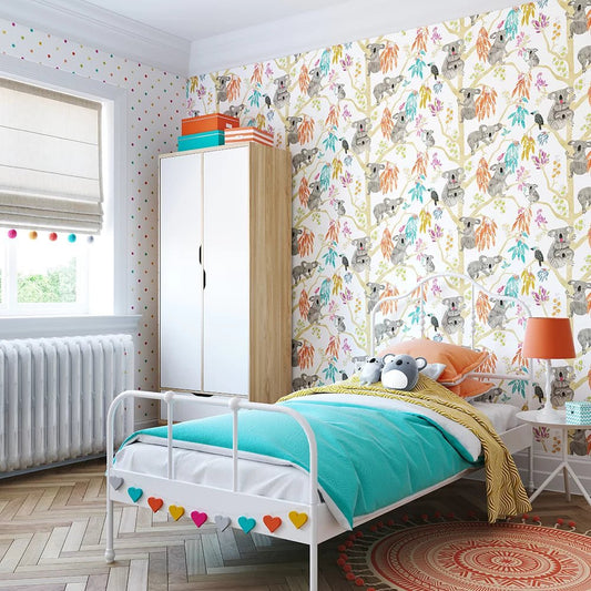 Kooka Koala Wallpaper - Pumpkin - Ohpopsi - WGU50126W - Premier Wallcovering