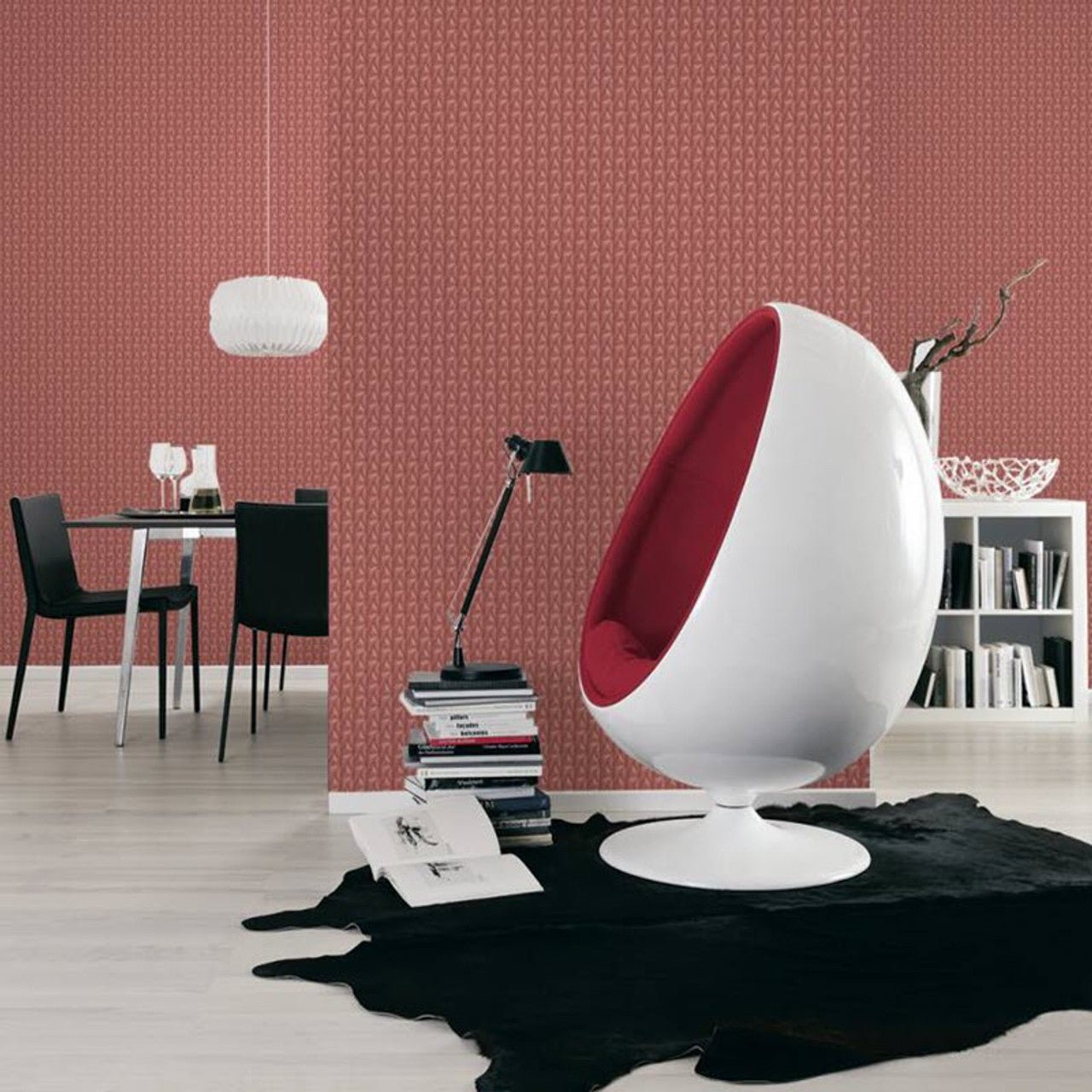 Kuilted Wallpaper - Red - A S Creation - Karl Lagerfield - 37844 - 2 - Premier Wallcovering