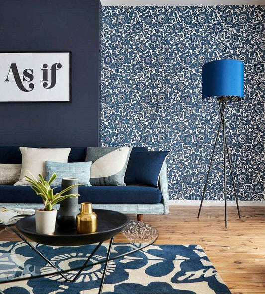 Kukkia Wallpaper - Ink - NNOU111510 - Scion - Premier Wallcovering